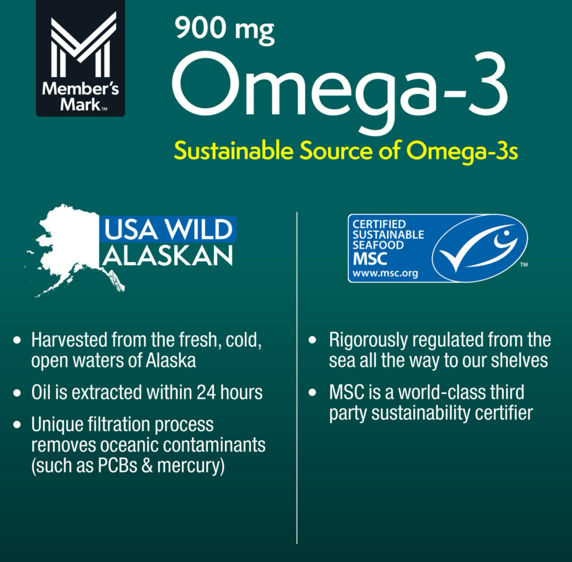 Member’s Mark Omega-3 900 mg – 150 cápsulas blandas