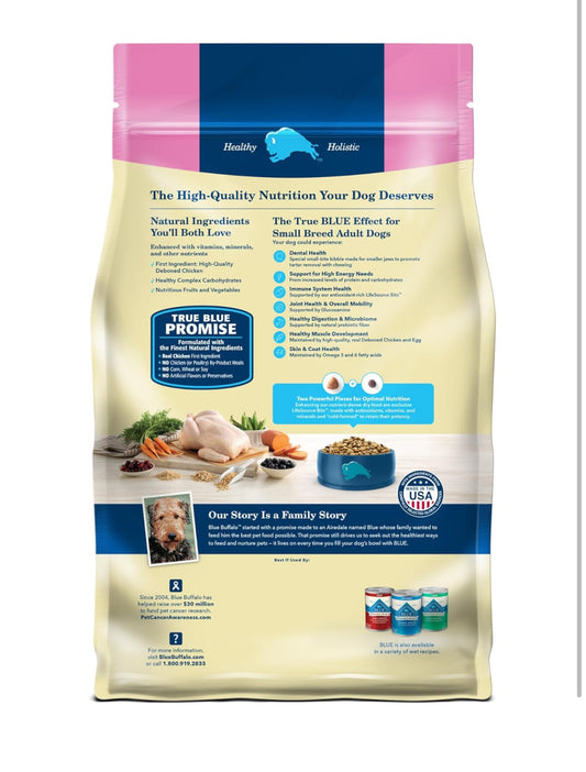 Blue Buffalo Life Protection – Alimento Seco para Perros Adultos de Raza Pequeña, Pollo y Arroz Integral, 2.27 kg