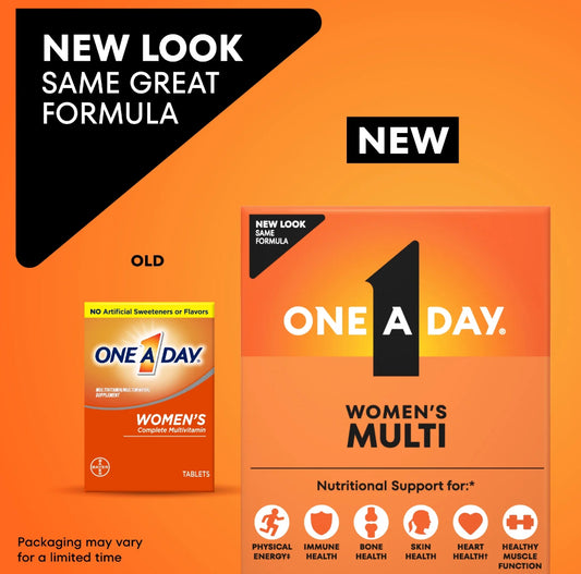 One A Day Multivitamínico para Mujeres – 100 Tabletas | Vitaminas A, C, D, E y Apoyo Inmunológico