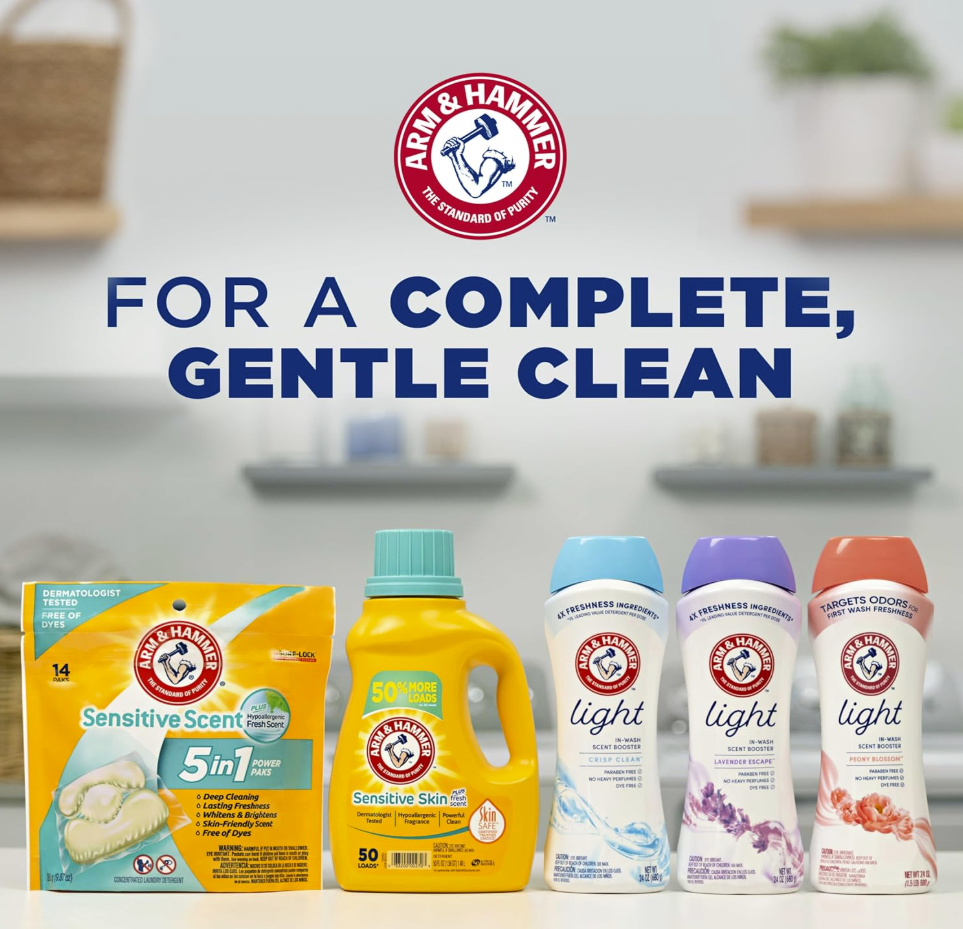 ARM & HAMMER Light CrispClean Aumentador de Esencia 680g