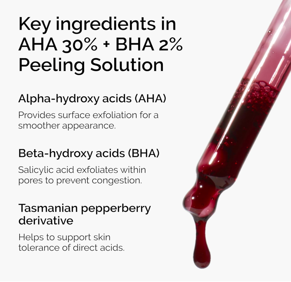 The Ordinary AHA 30% + BHA 2% – Peeling Exfoliante Avanzado para Piel Radiante