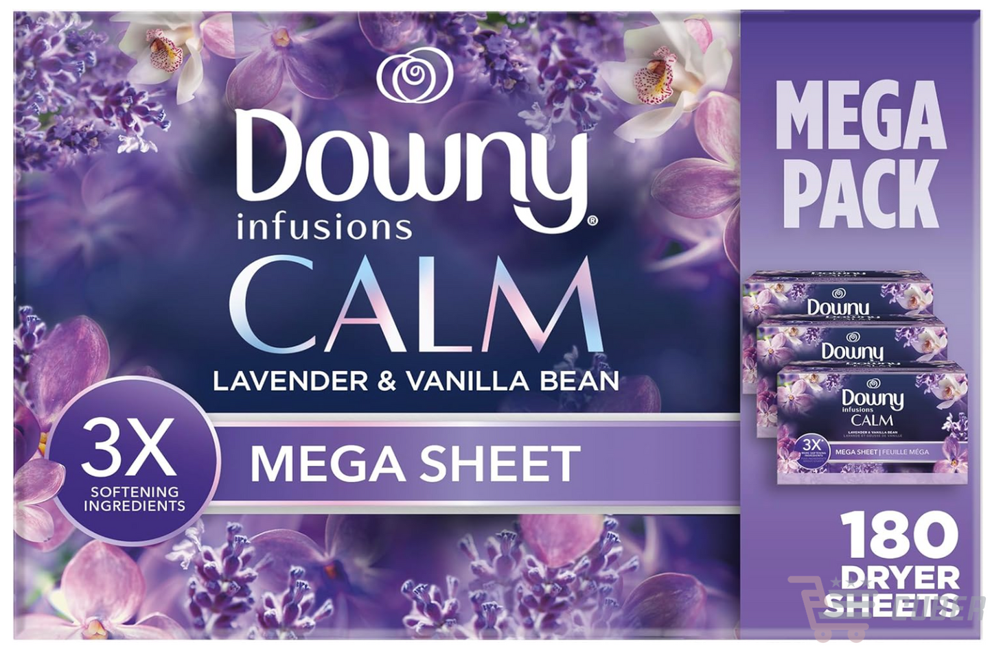 Downy Infusions CALM – Toallitas Aromatizantes para Secadora con Lavanda y Vainilla