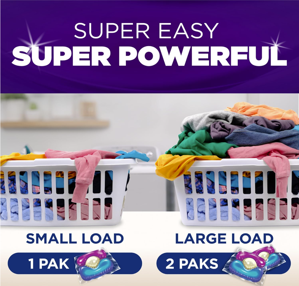 ARM & HAMMER Plus OxiClean + Odor Blasters 5-en-1 – Power Paks Detergente para Ropa, Elimina Olores y Manchas, Aroma Fresh Burst, 42 cápsulas