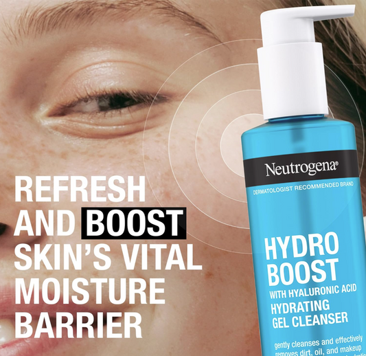 Neutrogena Hydro Boost Gel Cleanser – Limpiador Facial con Ácido Hialurónico, 230 ml