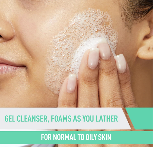 CeraVe Foaming Facial Cleanser – Limpiador Espumoso para Piel Grasa, 562 ml
