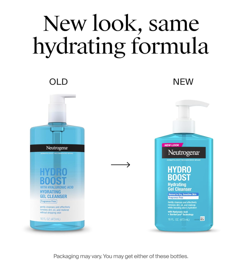 Neutrogena Hydro Boost Face Wash Sin Fragancia – Gel Facial Hidratante con Ácido Hialurónico