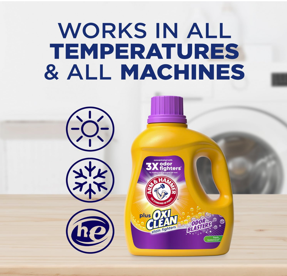 Arm & Hammer Plus OxiClean Odor Blasters Detergente Líquido – 2.97L