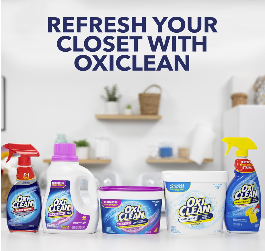 OxiClean Odor Blasters Quitamanchas y Eliminador de Olores en Polvo – Multiusos