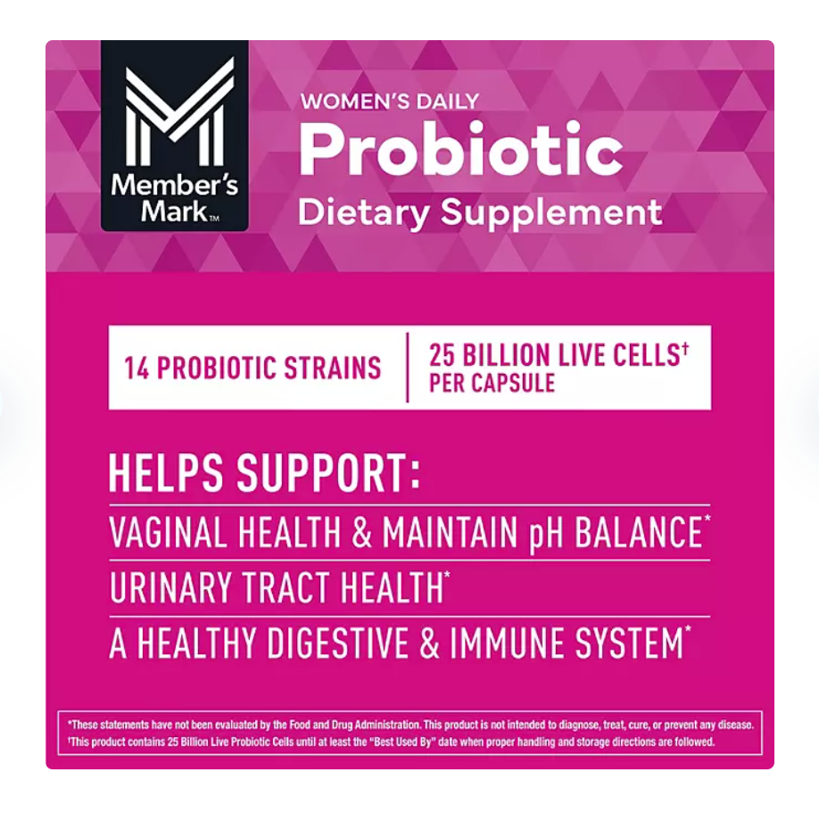 Member’s Mark Women’s Daily Probiotic – Probiótico Femenino 90 Cápsulas | Salud Digestiva y Bienestar