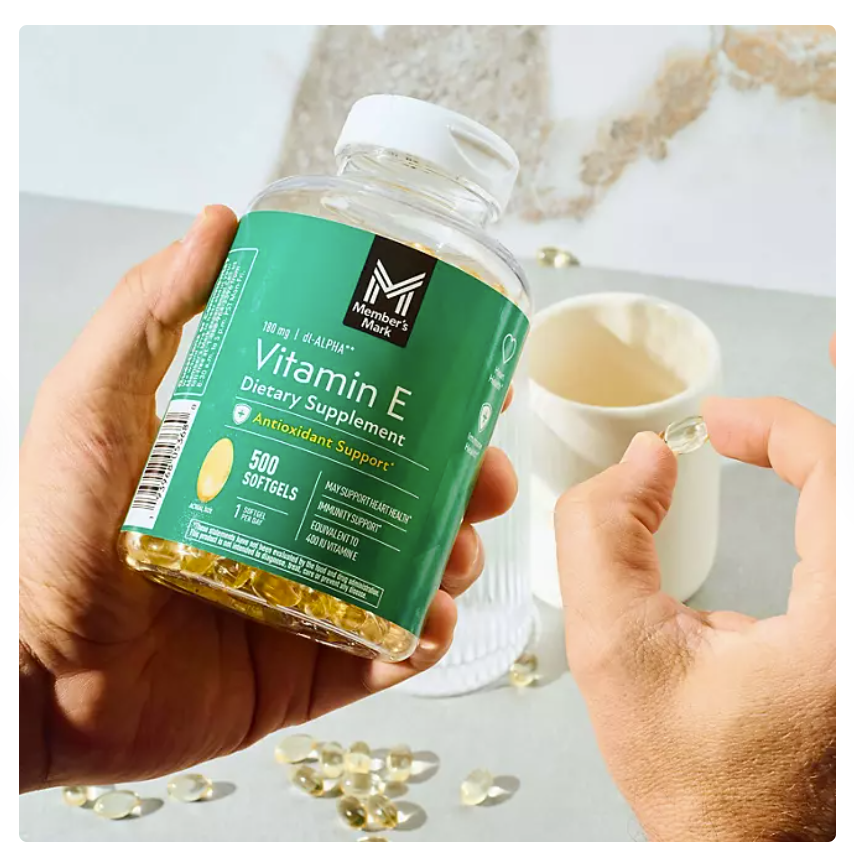 Member’s Mark Vitamina E 180 mg – 500 Cápsulas Blandas | Antioxidante y Salud Celular