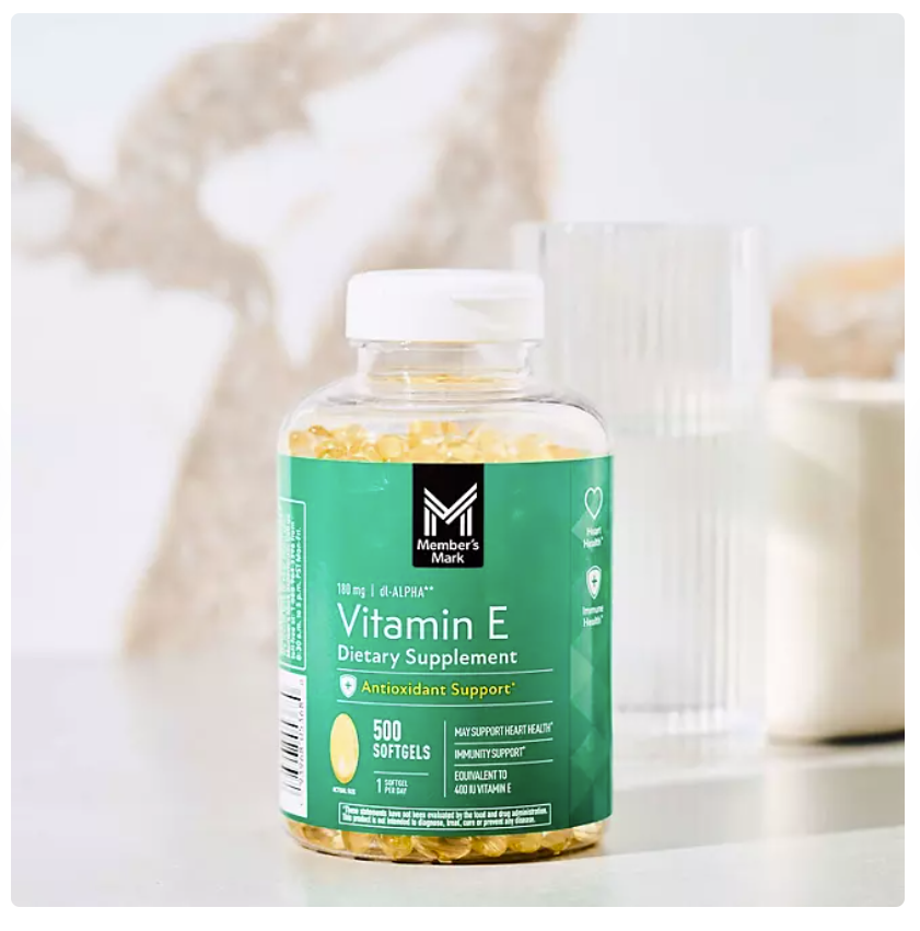 Member’s Mark Vitamina E 180 mg – 500 Cápsulas Blandas | Antioxidante y Salud Celular
