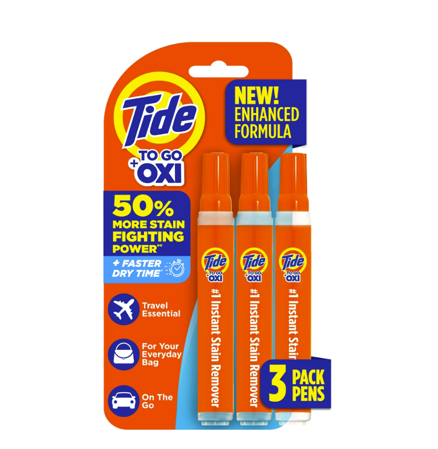 Tide To Go + OXI Quitamanchas Instantáneo en Pluma – Pack 3 unidades