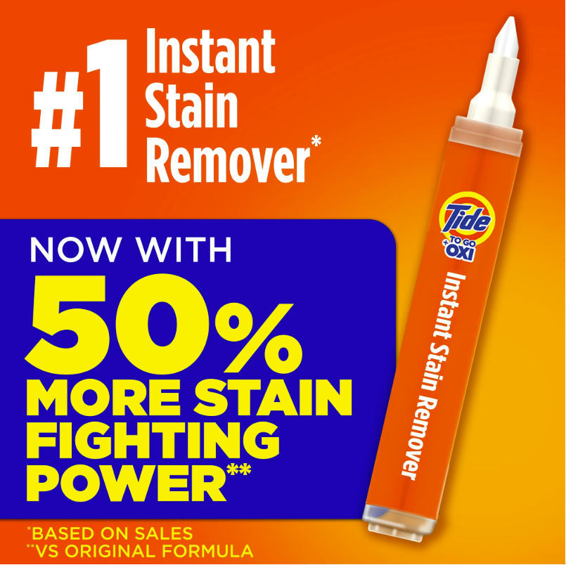 Tide To Go + OXI Quitamanchas Instantáneo en Pluma – Pack 3 unidades