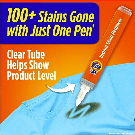 Tide To Go + OXI Quitamanchas Instantáneo en Pluma – Pack 3 unidades