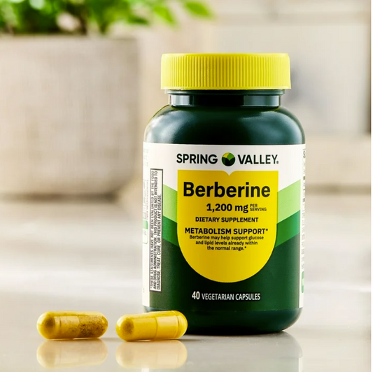 Spring Valley Berberina 1200 mg – 40 cápsulas vegetarianas