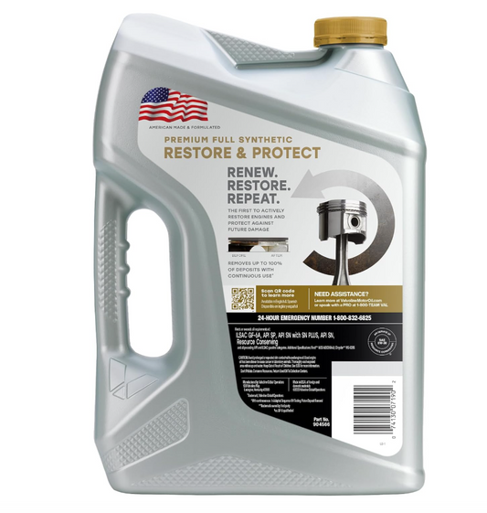 Valvoline Restore & Protect 5W-30 – Aceite de Motor Sintético Total, 5 QT (4.73 L)
