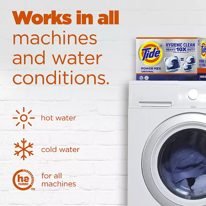Tide Hygienic Clean Power PODS XL – Detergente en cápsulas, Original