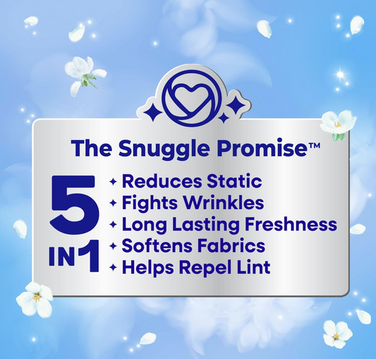 Snuggle Dryer Sheets Toallitas para Secadora – 200 hojas suavizantes y antiestática
