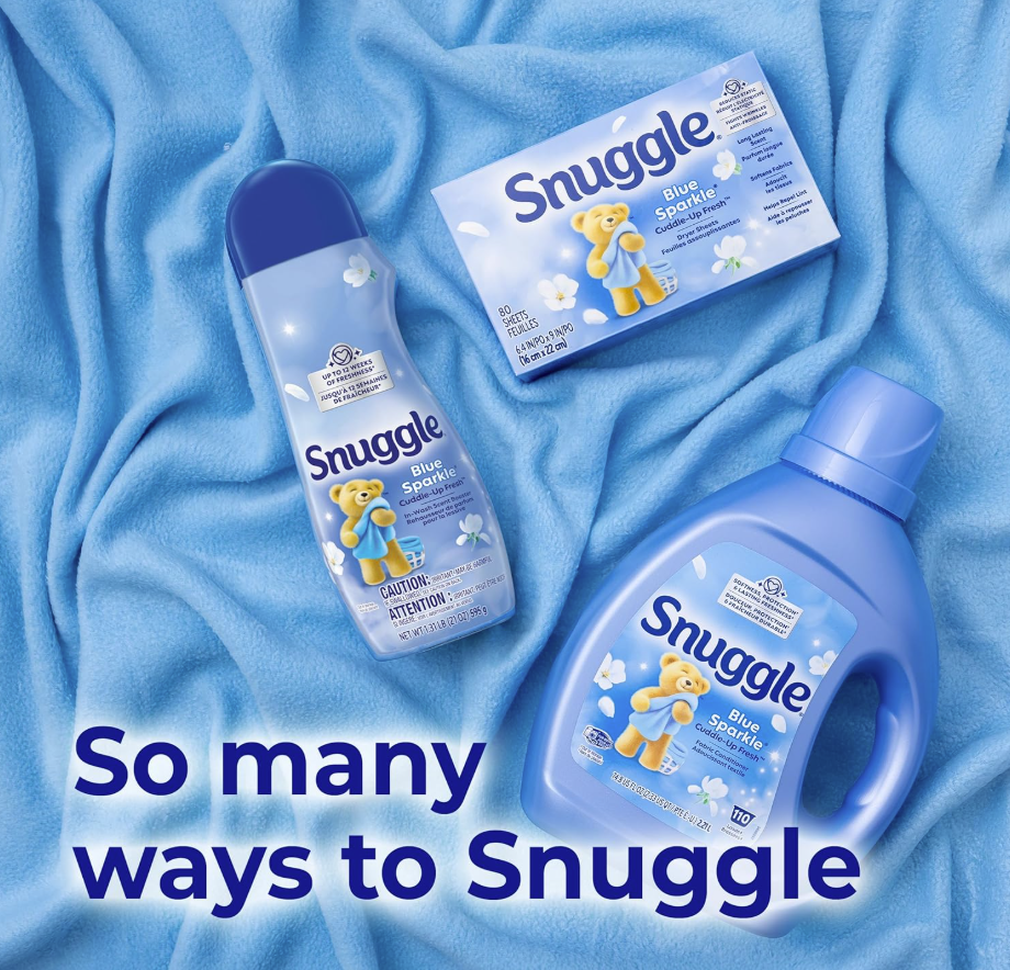 Snuggle Dryer Sheets Toallitas para Secadora – 200 hojas suavizantes y antiestática