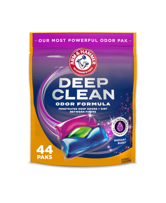 Arm & Hammer Deep Clean Power Paks Detergente en Cápsulas – 44 piezas