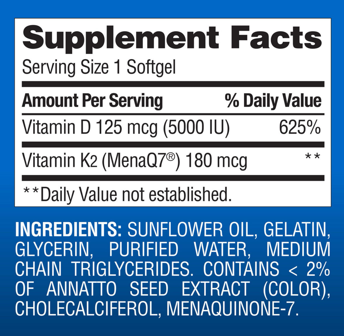 Member’s Mark Vitamina K2 + D3 – 150 cápsulas blandas