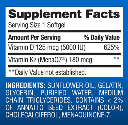 Member’s Mark Vitamina K2 + D3 – 150 cápsulas blandas