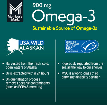 Member’s Mark Omega-3 900 mg – 150 cápsulas blandas