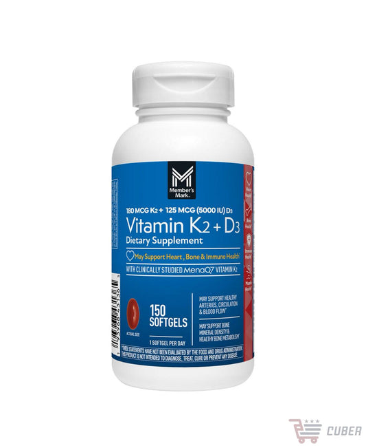 Member’s Mark Vitamina K2 + D3 – 150 cápsulas blandas