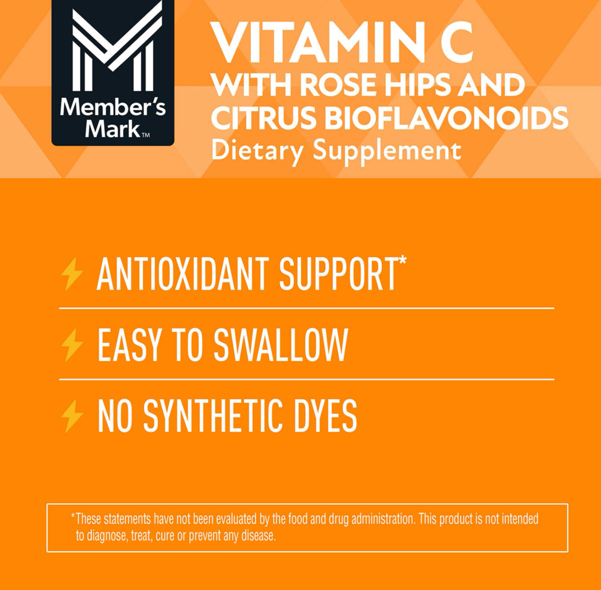 Member’s Mark Vitamina C con Bioflavonoides y Escaramujo (1000 mg, 500 tabletas)