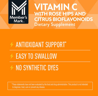 Member’s Mark Vitamina C con Bioflavonoides y Escaramujo (1000 mg, 500 tabletas)