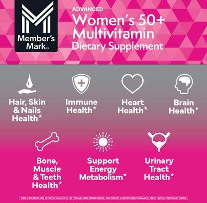 Member’s Mark Women’s 50+ Multivitamin – 275 tabletas