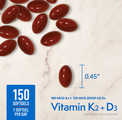 Member’s Mark Vitamina K2 + D3 – 150 cápsulas blandas