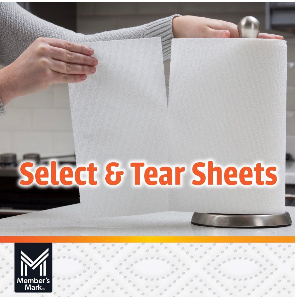 Member’s Mark Toallas de Papel Super Premium – Paquete de 1, 3, 6 o 15 Mega Rolls