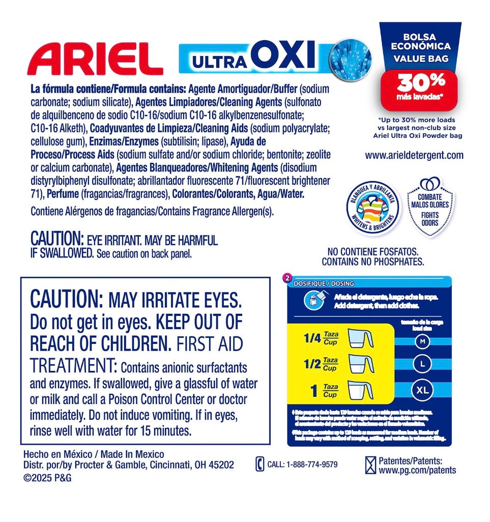 💧 Ariel Ultra OXI 5.8 kg – 129 Lavadas