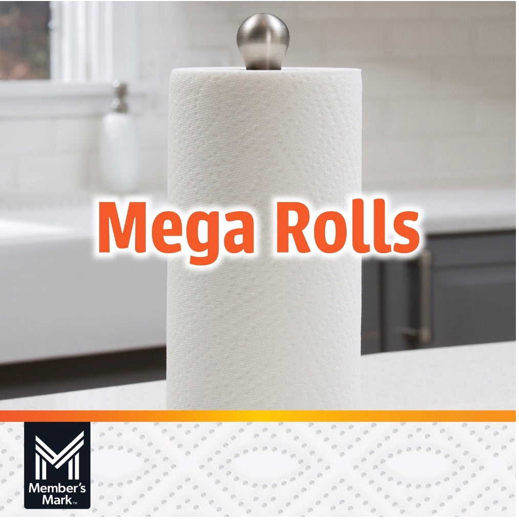 Member’s Mark Toallas de Papel Super Premium – Paquete de 1, 3, 6 o 15 Mega Rolls