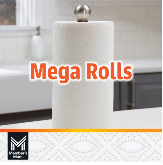 Member’s Mark Toallas de Papel Super Premium – Paquete de 1, 3, 6 o 15 Mega Rolls