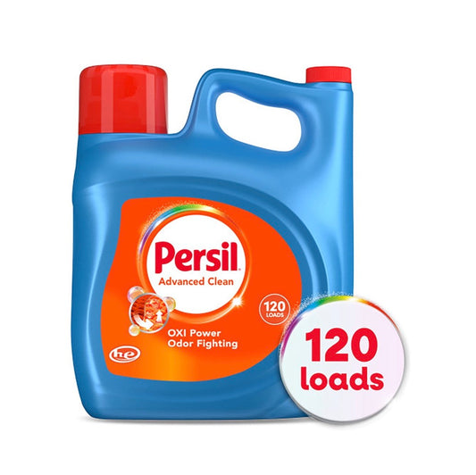 Persil Advanced Clean OXI Power 120 Lavadas – Detergente Líquido HE Elimina Manchas y Olores