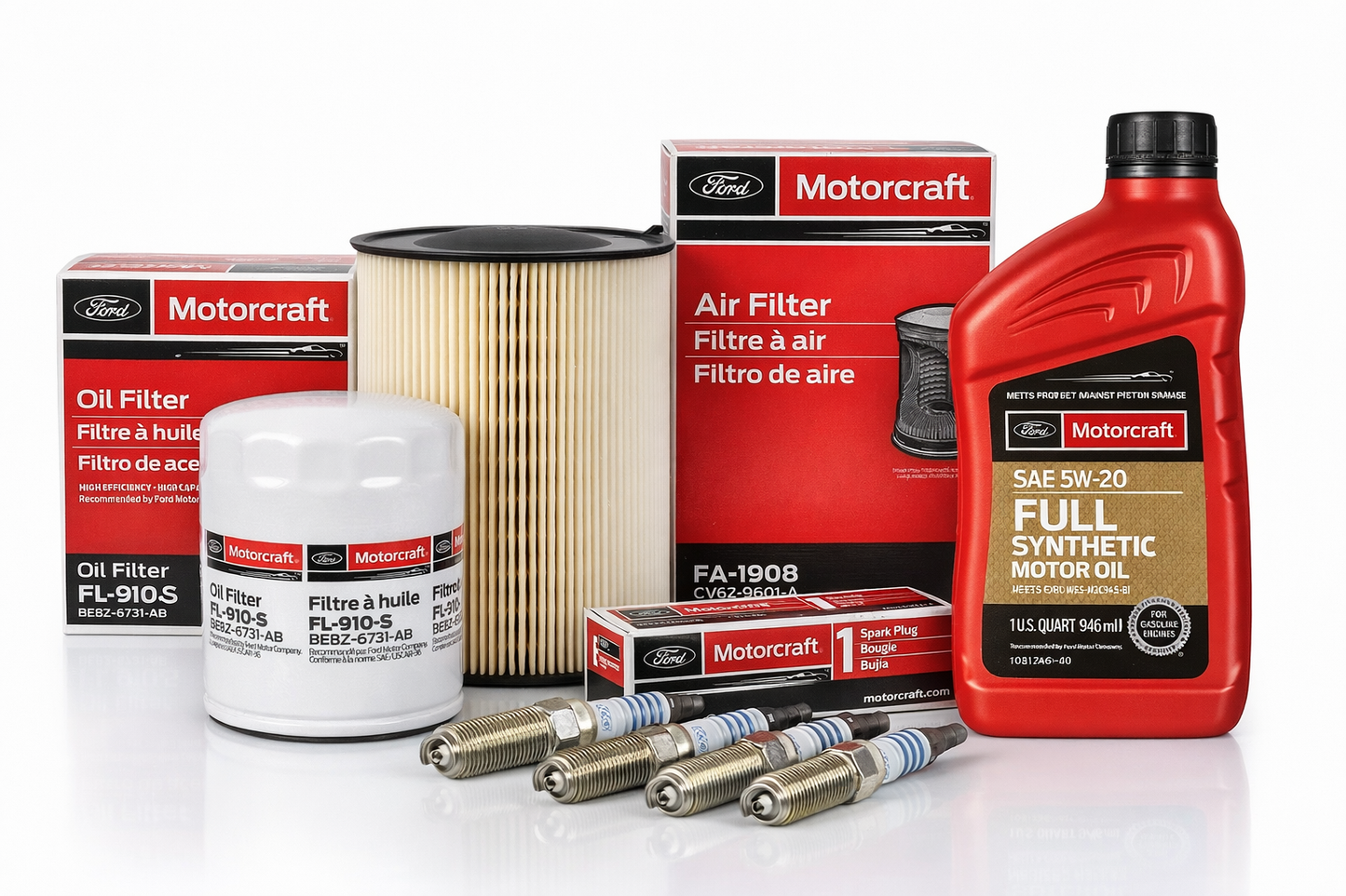 🔧 Kit de Afinación Motorcraft Ford Focus 2.0L 2012-2018 | Aceite + Filtros + Bujías OEM