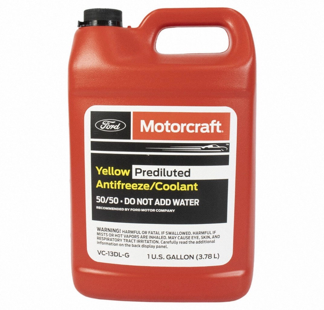 Anticongelante Motorcraft Amarillo 50/50 Premezclado | Reemplazo Ford Orange | 3.78L (1 Galón)