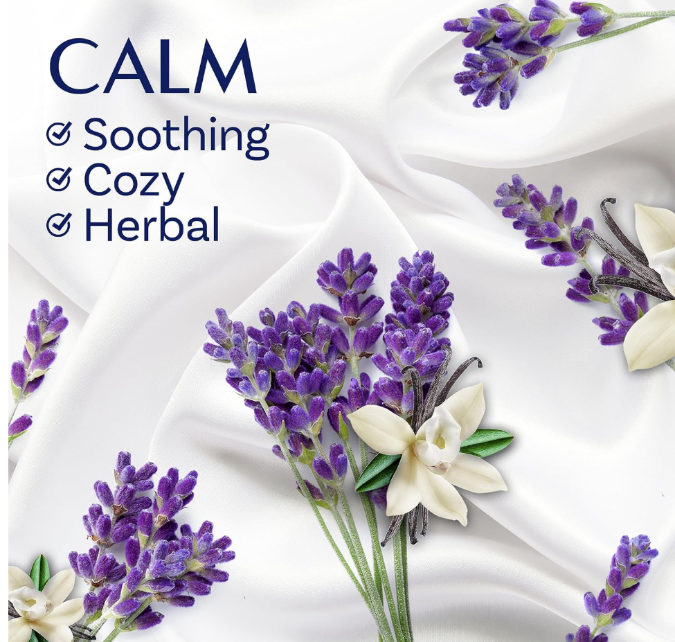 Downy Infusions CALM – Toallitas Aromatizantes para Secadora con Lavanda y Vainilla