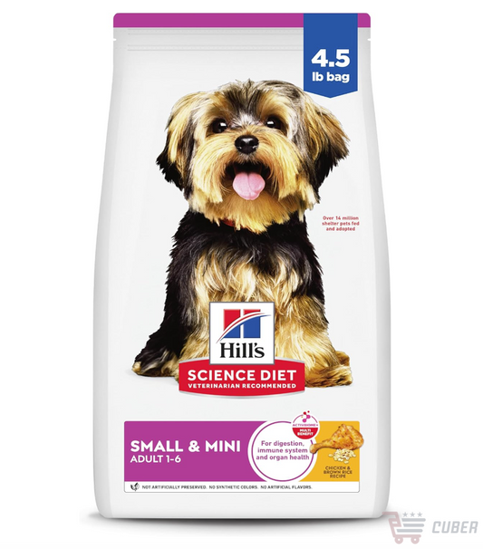 Hill's Science Diet Small & Mini Adult – Alimento Seco Premium para Perros Pequeños, Pollo y Arroz Integral, 2.04 kg