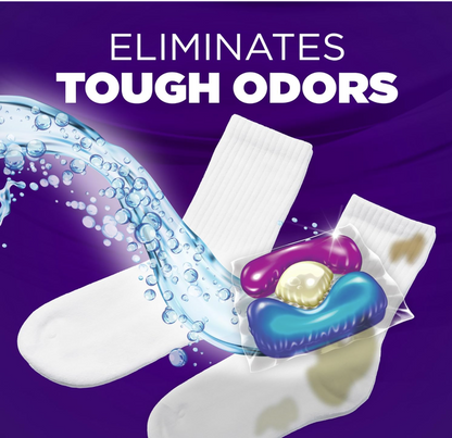 ARM & HAMMER Plus OxiClean + Odor Blasters 5-en-1 – Power Paks Detergente para Ropa, Elimina Olores y Manchas, Aroma Fresh Burst, 42 cápsulas