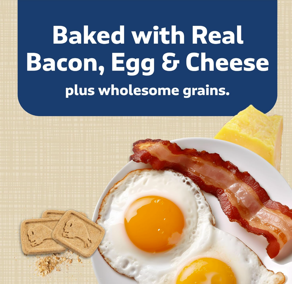 Blue Buffalo Health Bars – Galletas Crujientes al Horno para Perro, Ingredientes Naturales, Tocino, Huevo y Queso, 454 g