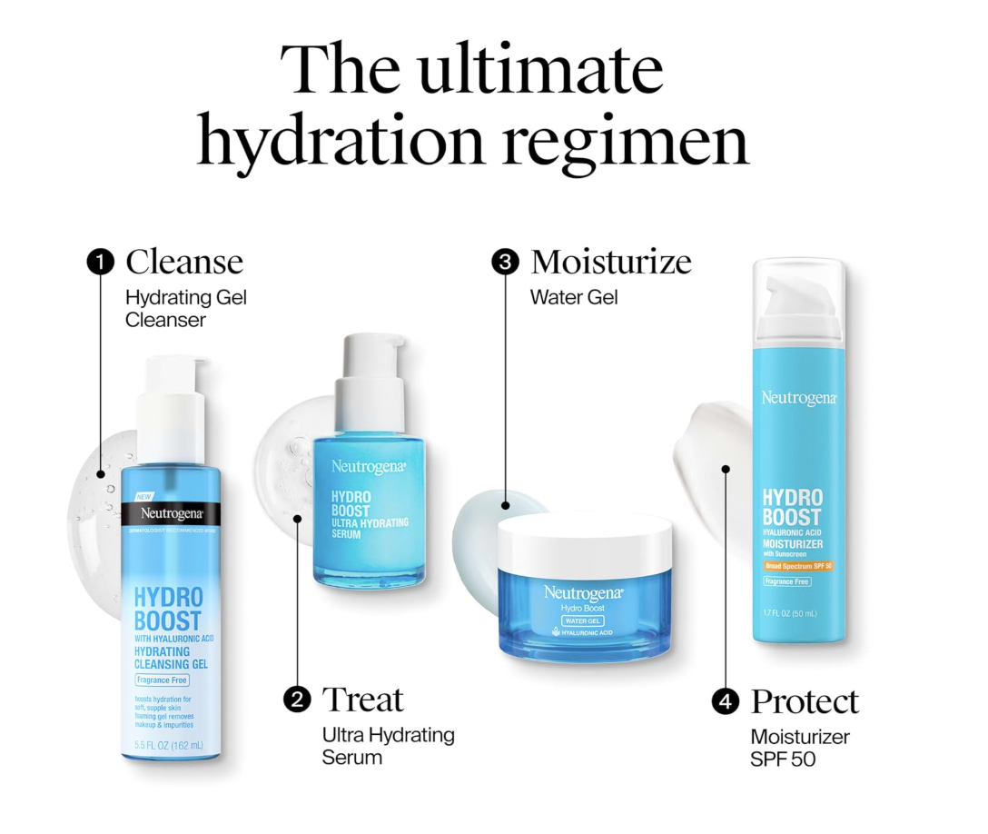 Neutrogena Hydro Boost Water Gel – Hidratante Facial con Ácido Hialurónico, 48 g