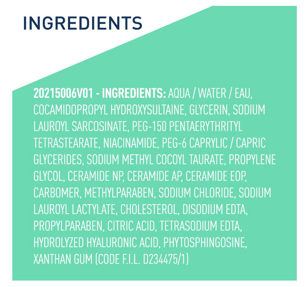 CeraVe Foaming Facial Cleanser – Limpiador Espumoso para Piel Grasa, 562 ml