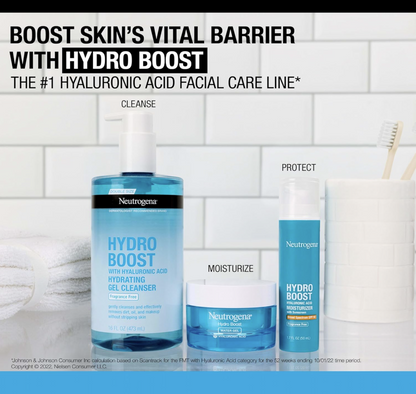 Neutrogena Hydro Boost Face Wash Sin Fragancia – Gel Facial Hidratante con Ácido Hialurónico