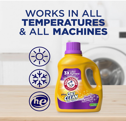 Arm & Hammer Plus OxiClean Odor Blasters Detergente Líquido – 2.97L
