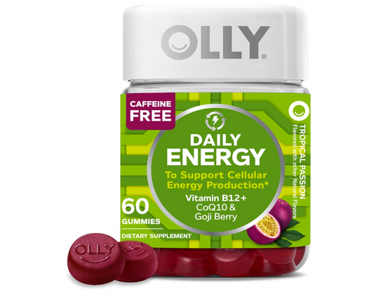 OLLY Daily Energy – Gummies Energía Diaria con B12, CoQ10 y Goji Berry (60 gomitas)