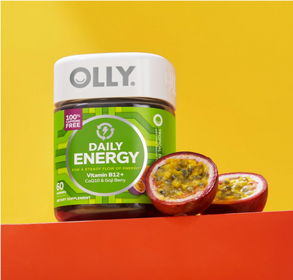 OLLY Daily Energy – Gummies Energía Diaria con B12, CoQ10 y Goji Berry (60 gomitas)