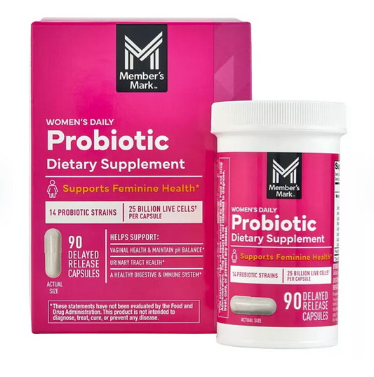 Member’s Mark Women’s Daily Probiotic – Probiótico Femenino 90 Cápsulas | Salud Digestiva y Bienestar